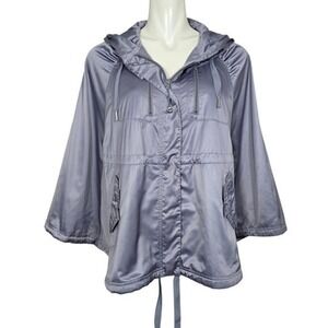 Lululemon Women's Wanderful Hood Capelet Silverescent Grey Sateen Jacket S/M